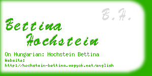 bettina hochstein business card